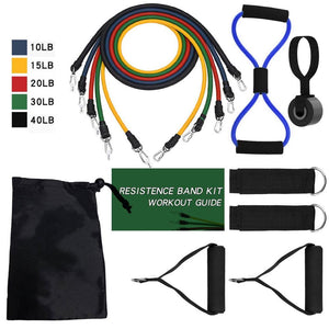 Pro 16Pcs Resistance Bands Set Yoga Exercise Arm blaster arm trainer gym handle gym equipement Fitness Exercise   fitness bands