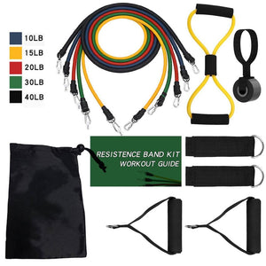 Pro 16Pcs Resistance Bands Set Yoga Exercise Arm blaster arm trainer gym handle gym equipement Fitness Exercise   fitness bands